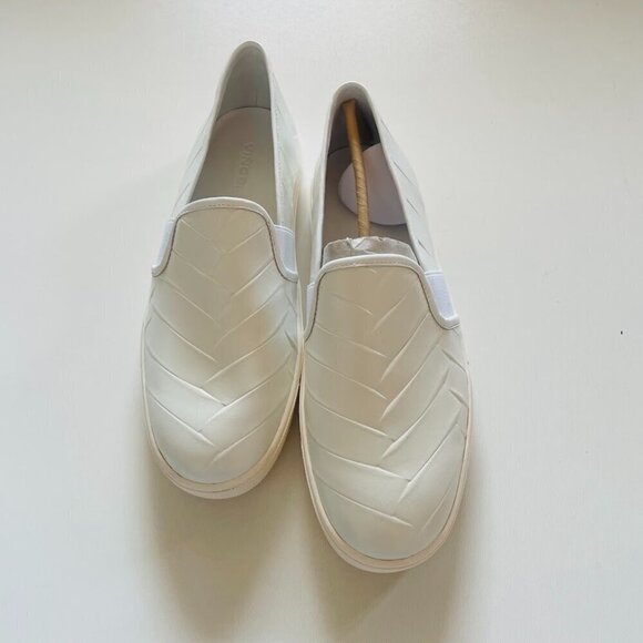 NWOB Vince Blair Slip On Sneaker Shoe Slip On Leather Woven Classic Preppy Rubbe - Picture 5 of 13